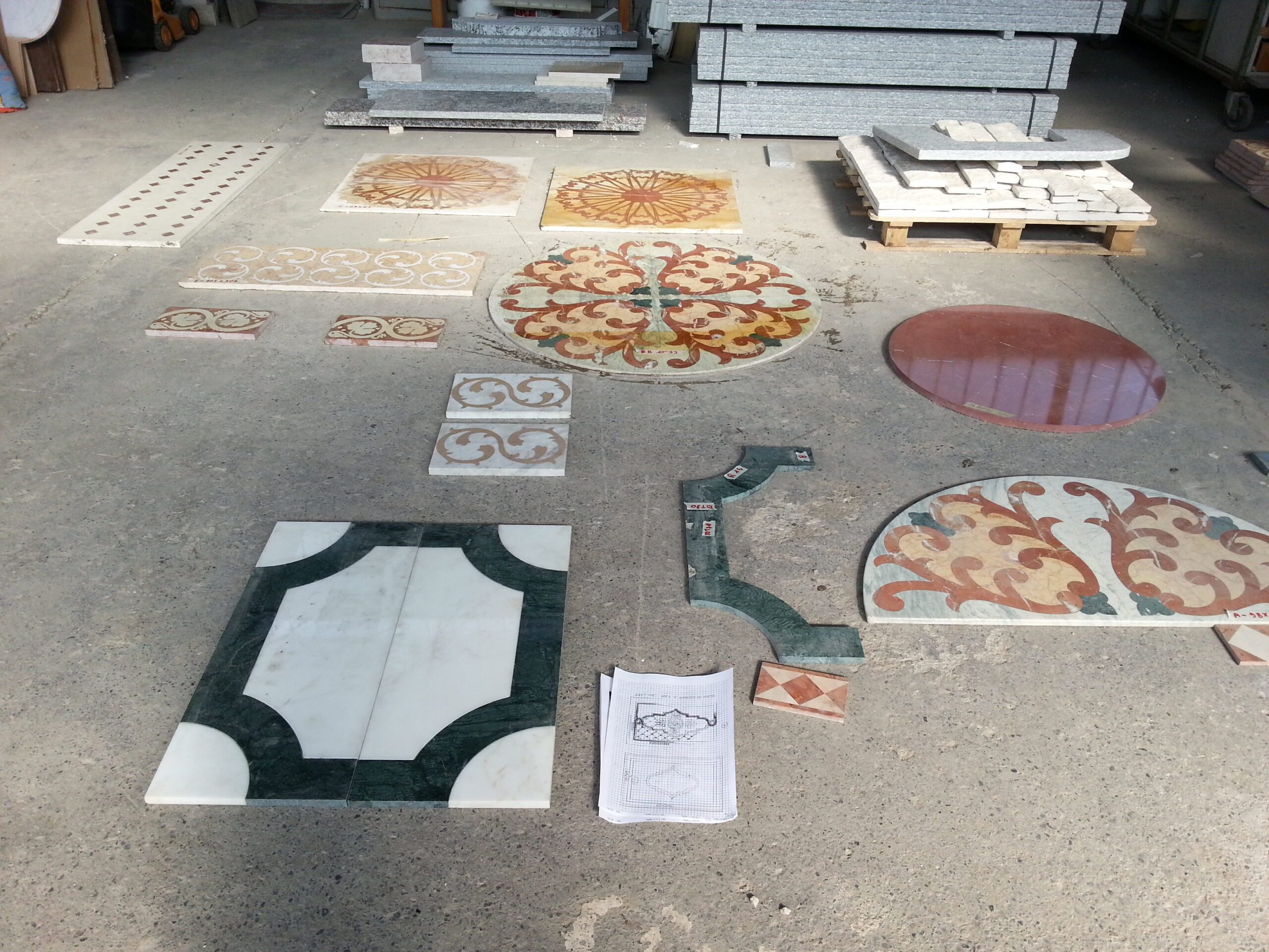 Piastrelle mosaico marmo