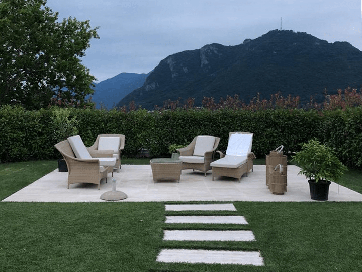 Terrazzo giardino in marmo Lugano
